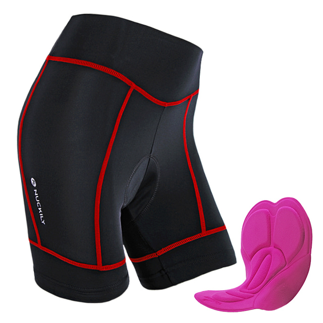  Nuckily Women's Cycling Pants Cycling Shorts Bike Shorts Padded Shorts / Chamois MTB Shorts Mountain Bike MTB Sports Red 3D Pad Breathable Quick Dry Polyester Clothing Apparel Bike Wear