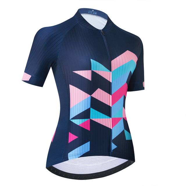  21Grams® Women's Cycling Jersey Short Sleeve Mountain Bike MTB Road Bike Cycling Graphic Color Block Jersey Shirt Dark Navy Breathable Quick Dry Soft Sports Clothing Apparel / Stretchy / Athletic