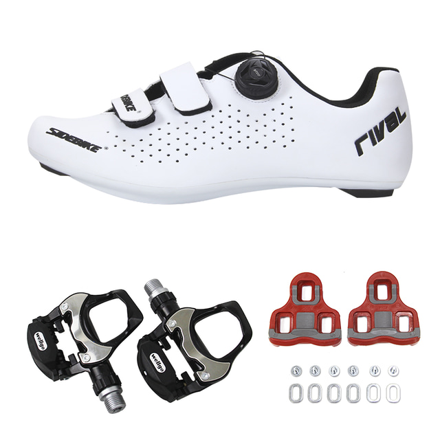  SIDEBIKE Adults' Bike Shoes Cycling Shoes Breathable Lightweight Road Cycling Cycling / Bike Recreational Cycling Black White Red Men's Women's Cycling Shoes