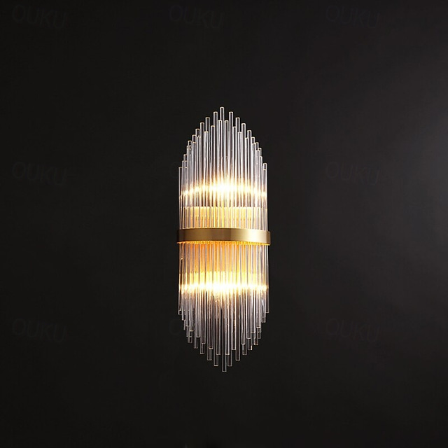  Appliques murales de style nordique moderne en cristal appliques murales salon chambre applique murale en cristal 220-240v