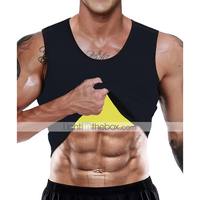  Sweat Vest Sweat Shaper Sauna Vest Sports Neoprene Gym Workout Exercise & Fitness No Zipper Hot Sweat Slimming Weight Loss Tummy Fat Burner For Men