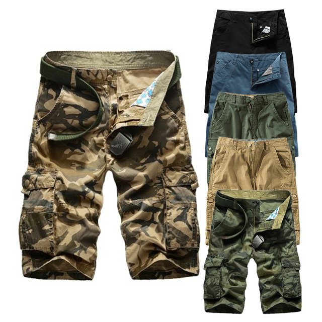  Men's Hiking Cargo Shorts Hiking Shorts Military Camo Outdoor Standard Fit 10