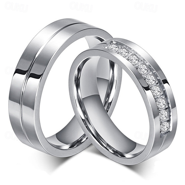 couple rings for him and her stainless steel matching promise ring — free download