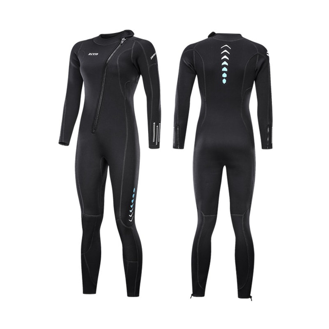  ZCCO Women's Full Wetsuit 3mm SCR Neoprene Diving Suit Thermal Warm UPF50+ Breathable High Elasticity Long Sleeve Full Body Front Zip - Swimming Diving Surfing Snorkeling Solid Color Autumn / Fall