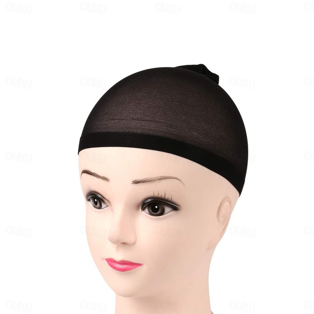  Wig Accessories Nylon Wig Caps / Stocking Wig Cap Hairnets Ultra Stretch Liner 2pcs Daily Classic Nude Black