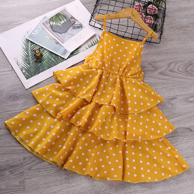  Kinderkleid für kleine Mädchen, Punkte, Sommerkleid, Druck, rot, ärmellos, Basic, niedlich, Kleider, normale Passform, 3–12 Jahre