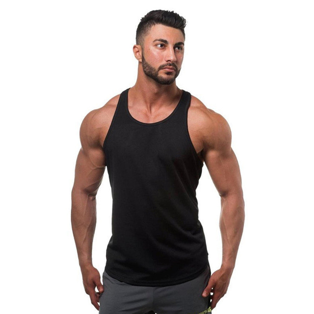  Men's Running Tank Top Workout Tank Sleeveless Top Athletic Athleisure Cotton Breathable Lightweight Soft Fitness Gym Workout Running Sportswear Activewear Solid Colored Black White Red