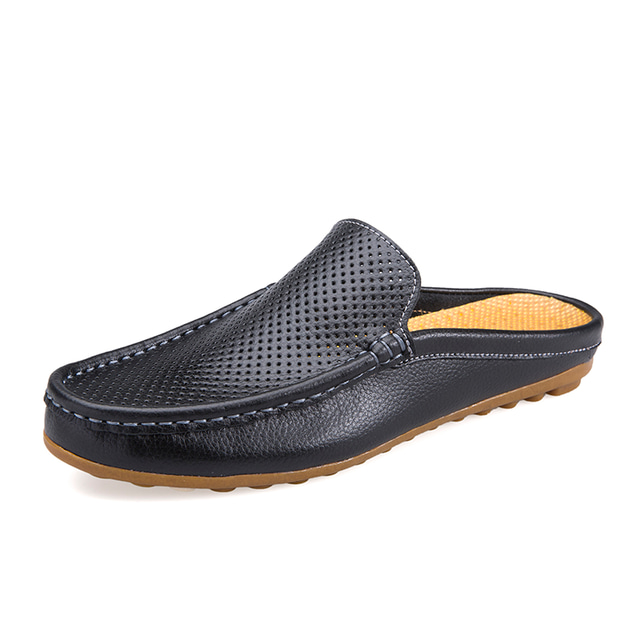  Men's White Perforated Slip-On Moccasins – Comfortable, Breathable Casual Shoes for Everyday Wear