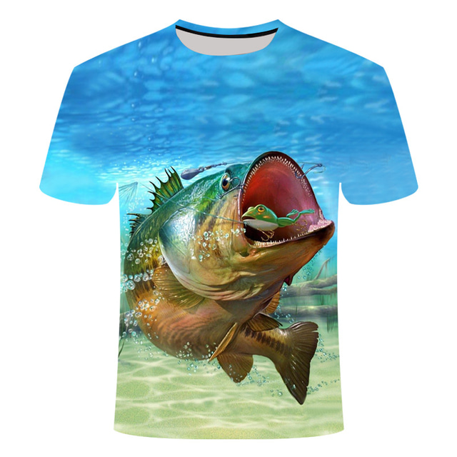  sportvissen T-shirt voor heren met korte mouwen, ademend, sneldrogend, vochtafvoerend t-shirt