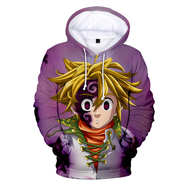  I sette peccati capitali Cosplay Costume cosplay Felpa con cappuccio Anime Pop art Stampe Harajuku Grafica Per Per uomo Per donna Per adulto Ritorno a scuola