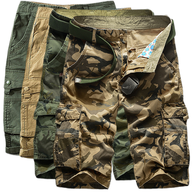  Herren Cargo Shorts Wandershorts Kurze Hosen Kurze Hose für Wanderer Militär camuflaje Außen 10