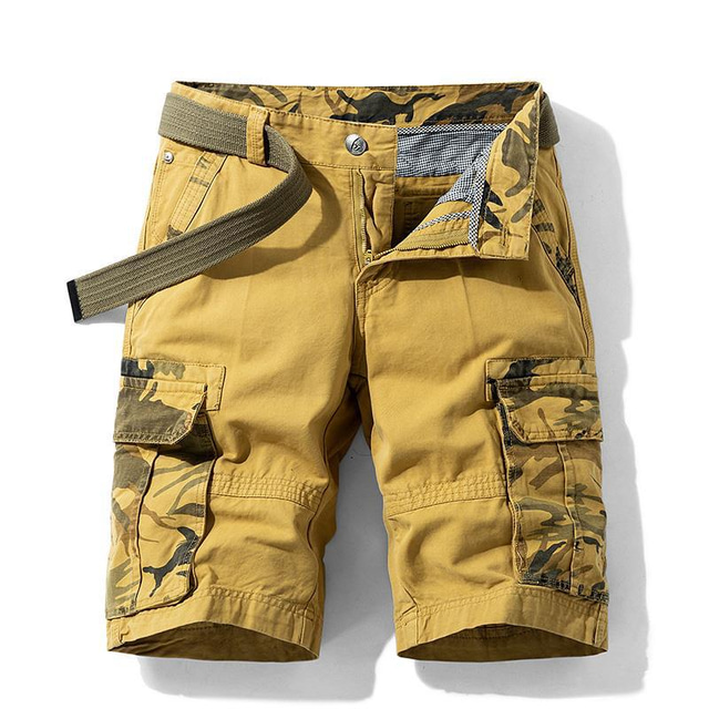  Men's Hiking Cargo Shorts Hiking Shorts Cotton Army Green Blue Orange Shorts Military Camo 10