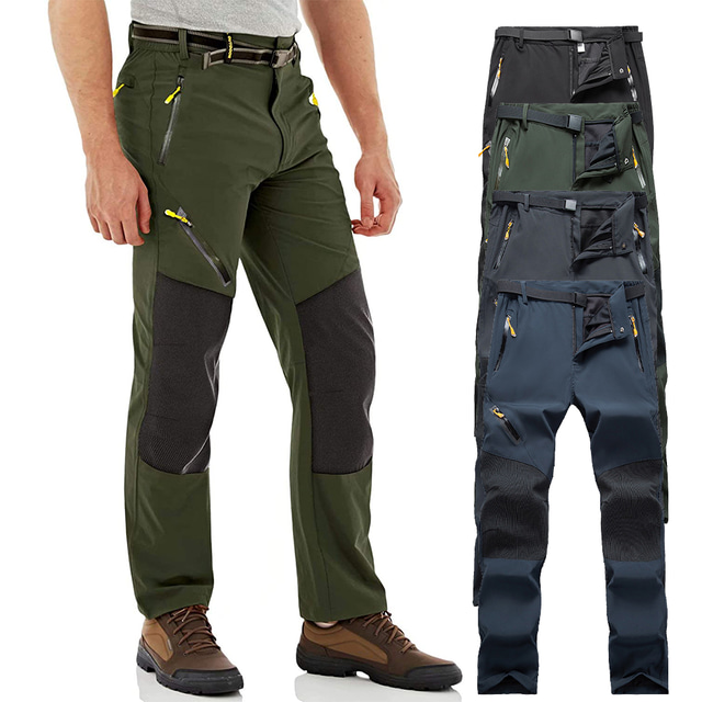 pantaloni de lucru pentru bărbați rezistenți la apă pantaloni de munte pentru drumeții pantaloni militari în aer liber ripstop uscare rapidă spandex elastic 4 buzunar cu fermoar talie elastică fund ușor bleumarin gri negru verde armată