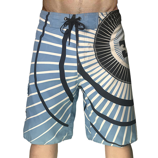 Men's Swim Trunks Swim Shorts Quick Dry Board Shorts Bottoms with Pockets Drawstring Swimming Surfing Beach Water Sports Stripes Summer