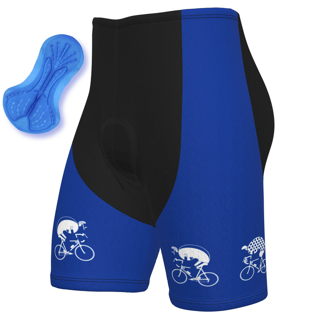  Men's Cycling Shorts Bike Shorts Bike Shorts Padded Shorts / Chamois Bottoms Mountain Bike MTB Road Bike Cycling Sports Graphic Design Blue Quick Dry Moisture Wicking Clothing Apparel Bike Wear