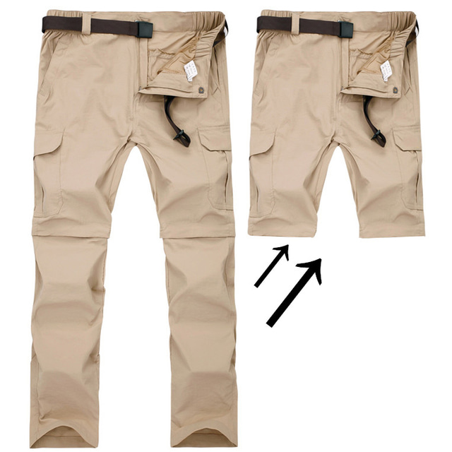  męskie spodnie trekkingowe czarne spodnie kabriolet/spodnie zapinane na zamek jednokolorowe lato na zewnątrz wodoodporne oddychające szybkie wysychanie odprowadzające pot spodnie nylonowe/spodnie kabriolet spodnie czarne armia