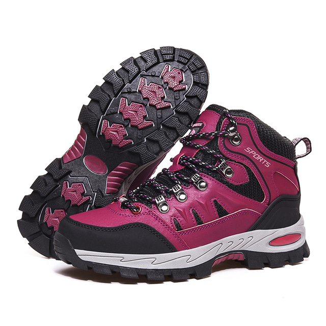  Pentru femei Pantofi de drumeție Adidași Pantofi de Mers Absorbție de șoc Respirabil Purtabil Ușor Pescuit Drumeție Alpinism Imitație Piele Primăvară, toamnă, iarnă, vară Negru Gri Roșu trandafiriu