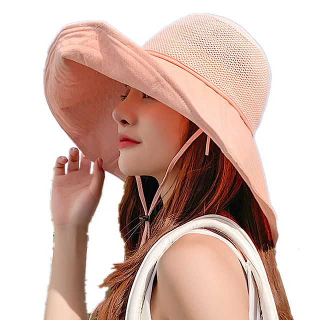  1 pcs Women's Fisherman Hat Hiking Cap Outdoor Portable Sunscreen Breathable Soft Hat Solid Color Cotton Black Pink Khaki for Fishing Climbing Beach