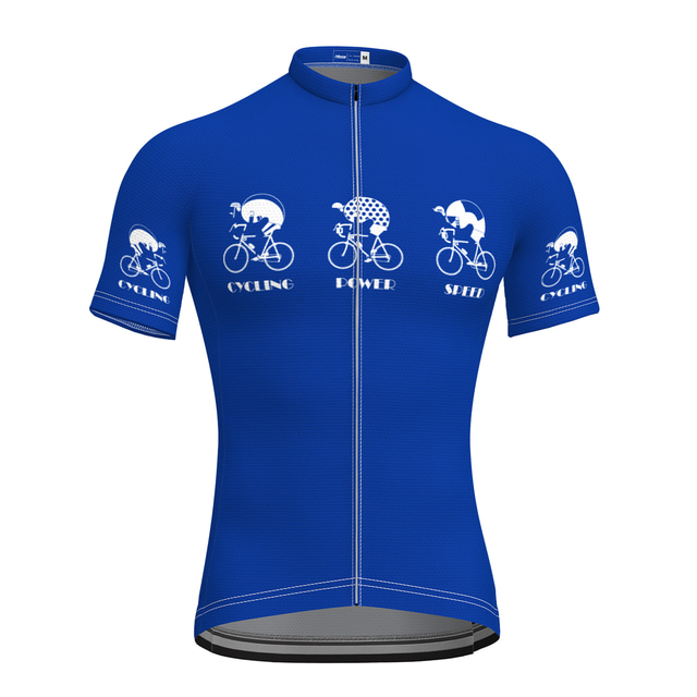  21Grams® Bărbați Manșon scurt Jersey de ciclism Grafic Bicicletă Jerseu Topuri Ciclism montan Ciclism stradal Albastru Uscare rapidă Confortabil la umezeală Sport Îmbrăcăminte / Îmbrăcăminte Atletică