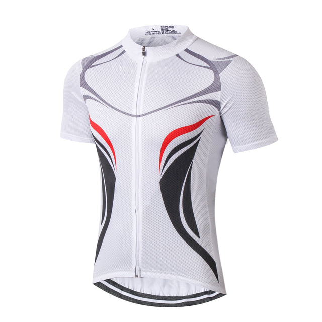  21Grams Men's Cycling Jersey Short Sleeve Mountain Bike MTB Road Bike Cycling Graphic Patterned Jersey Top White Green Yellow Breathable Quick Dry Moisture Wicking Sports Clothing Apparel