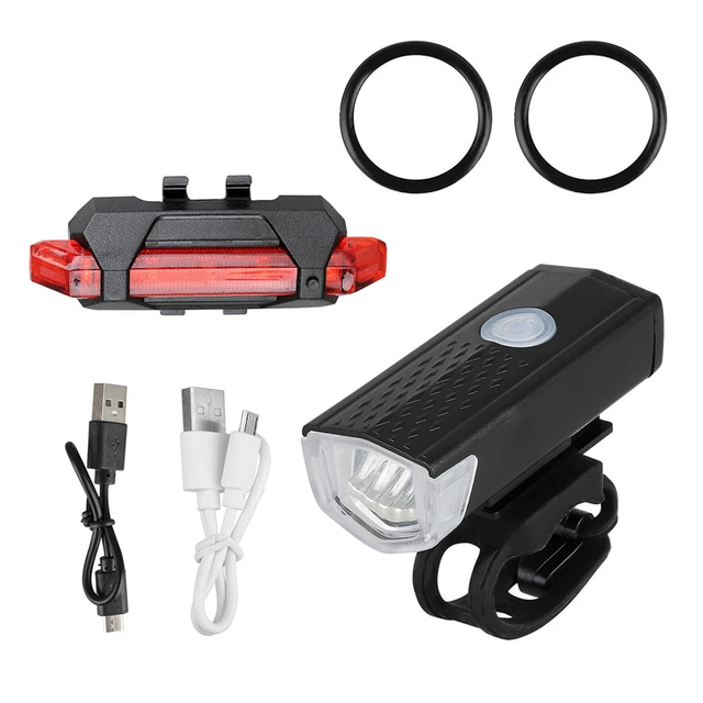  LED-Fahrradlicht LED-Licht Fahrrad-Glühlichter Fahrrad-Vorderlicht LED-Fahrrad Radfahren wasserdicht tragbar USB-Ladeausgang neues Design wiederaufladbarer Lithium-Ionen-Akku 300 lm Radfahren / Fahrrad / Bauchmuskeln