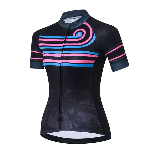 21Grams® Women's Cycling Jersey Short Sleeve Mountain Bike MTB Road Bike Cycling Graphic Jersey Shirt Black Red Fast Dry Breathable Quick Dry Sports Clothing Apparel / Stretchy / Athleisure