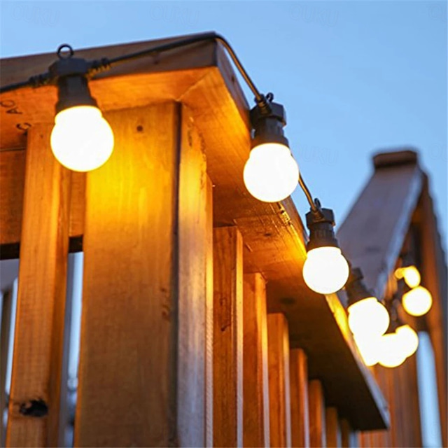  LED G50 Glühbirnenlampe wasserdicht 5M LED-Stringlicht Außen Feenlampe Garten Patio Hochzeits Café Dekoration AC 110V 220V EU US Stecker