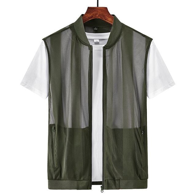  Men's Fishing Vest Hiking Jacket Hiking Vest Sleeveless Jacket Coat Top Outdoor Breathable Ultraviolet Resistant Quick Dry Lightweight Summer POLY White Black Army Green Camping / Hiking Fishing