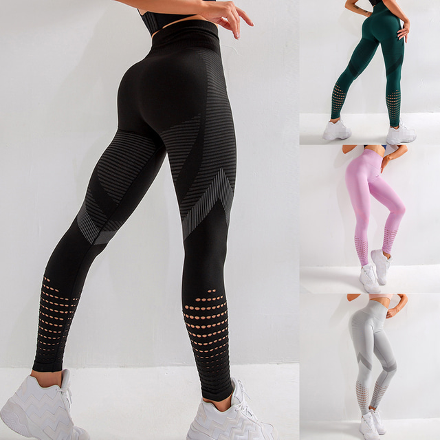  Women's Sports Gym Leggings Running Tights Leggings Compression Tights Leggings High Waist Spandex Black Light Pink Red Winter Leggings Bottoms Solid Colored Tummy Control Butt Lift Moisture Wicking