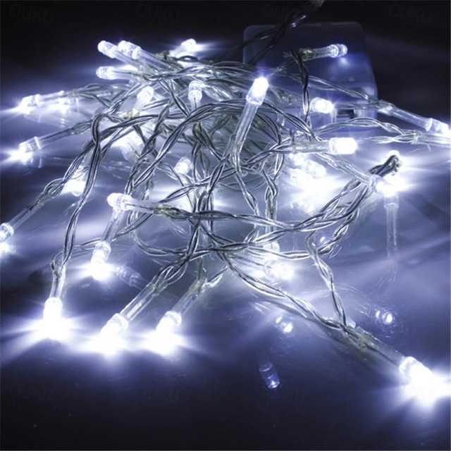  Elegant Wedding Reception Party LED String Lights LED Fairy Lights Christmas Wedding Bedroom Decoration Warm White Multi Color 1.5m 3m 10m AA Batteries Powered