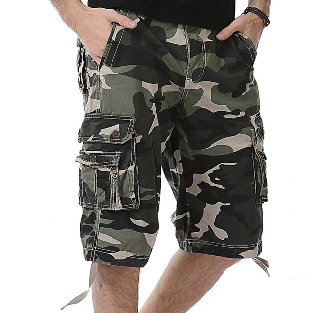  Herren Cargo Shorts Kurze Hosen Kurze Hose für Wanderer Militär camuflaje Sommer Außen 12
