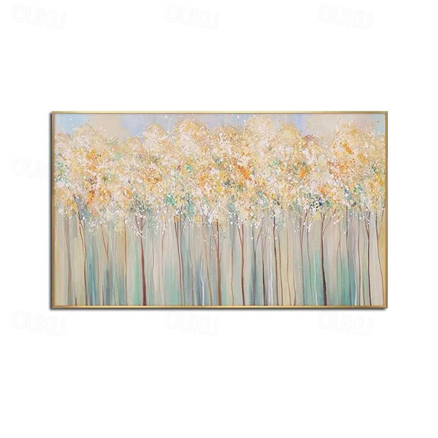  Oil Painting Hand Painted Vertical Abstract Landscape Contemporary Modern Rolled Canvas (No Frame)
