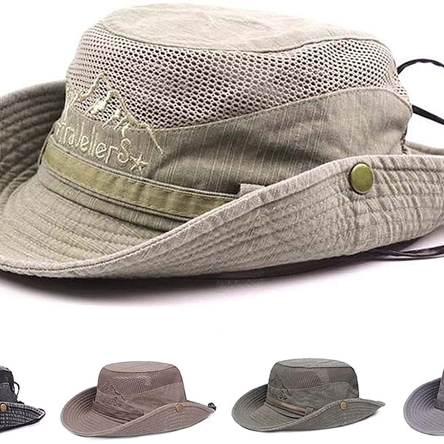  Fishing Hat for Men and Women Breathable Cotton Sun Hat Safari Boonie Cap