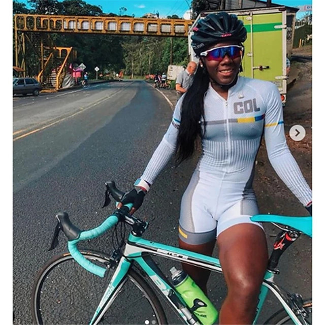  Camisa de manga comprida para ciclismo com shorts triatlo tri terno branco bicicleta de secagem rápida roupas com padrão esportivo