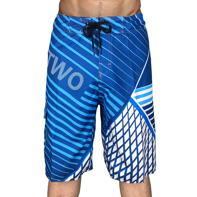  Men's Swim Trunks Swim Shorts Quick Dry Board Shorts Bottoms with Pockets Drawstring Swimming Surfing Beach Water Sports Stripes Gradient Summer