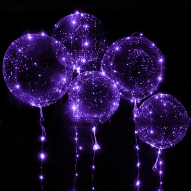  elegante Hochzeitsempfangsparty, LED-Ballon, leuchtende Party, Hochzeitsbedarf, Wohnheim-Partydekoration, transparente Seifenblasendekoration, Geburtstagshochzeit, LED-Ballons, Lichterketten,