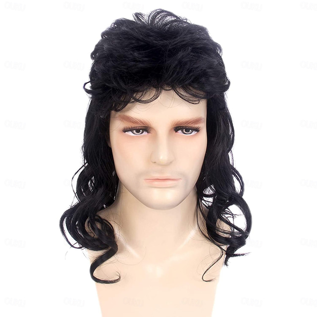 Funny mens Wig 70S 80S wig Rock Wig 70S 80S Disco Mullet Wigs for Men