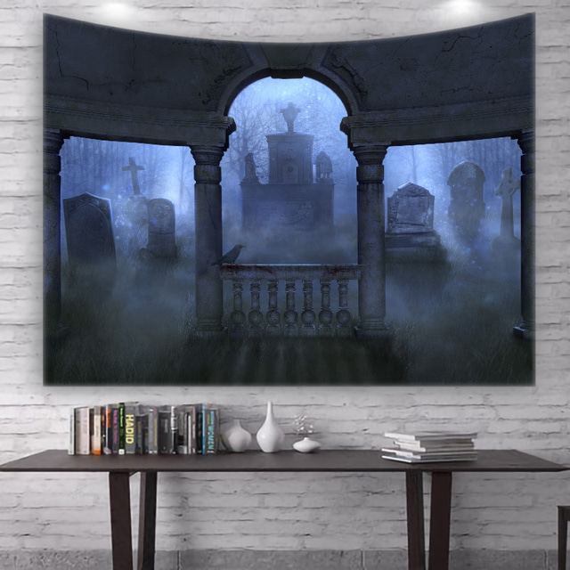 Tapestry Spooky Skull Scary Pattern Wall Hanging Tapestry Wall Carpet