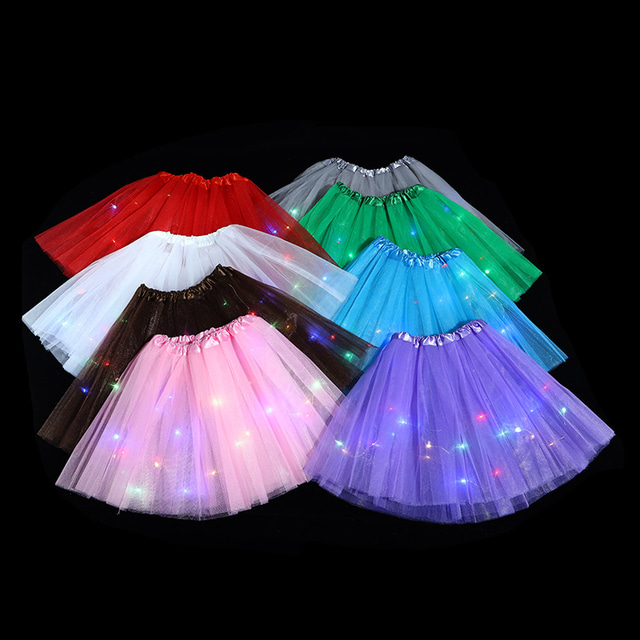  Christmas Halloween Girls' 3D Solid Colored Skirt Summer Spring Fall Cut Edge Basic Kids 3-6 Years School Home Party Standard Fit