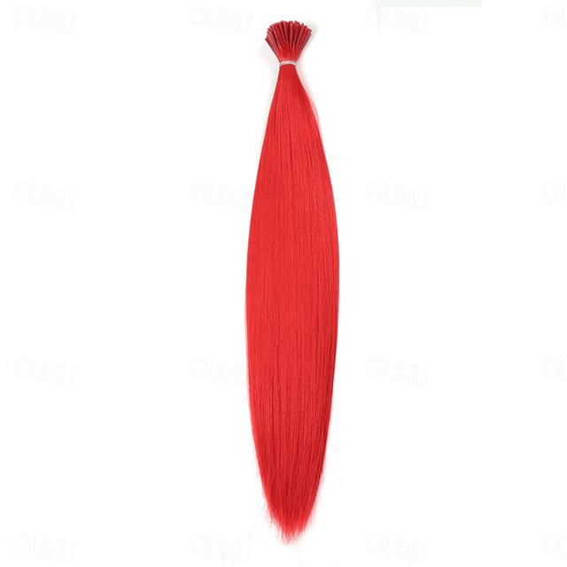  sintetico i tip kit di estensioni dei capelli di fusione di cheratina vari colori kit di capelli stick di punta di cheratina da 16 pollici per le donne 30 fili/pacco