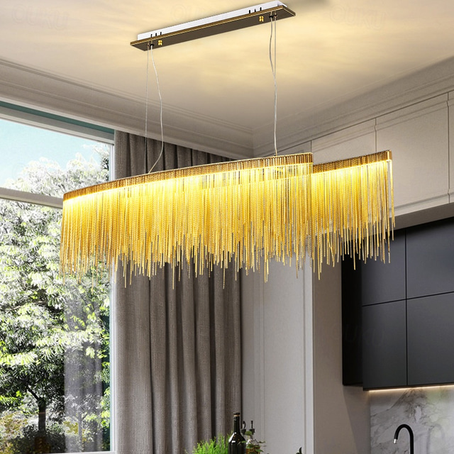 100 cm Multi-shade Bulb Included Chandelier Gold Pendant Light Metal Island Oil-rubbed Bronze Chic & Modern Luxury Firework 110-120V 220-240V