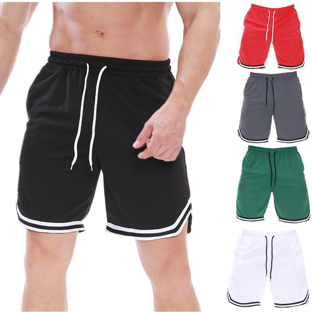  Men's Running Shorts Sports Shorts Summer Shorts Sweat Shorts Bottoms Cotton Green White Black / Stretchy / Athletic / Athleisure / Plus Size