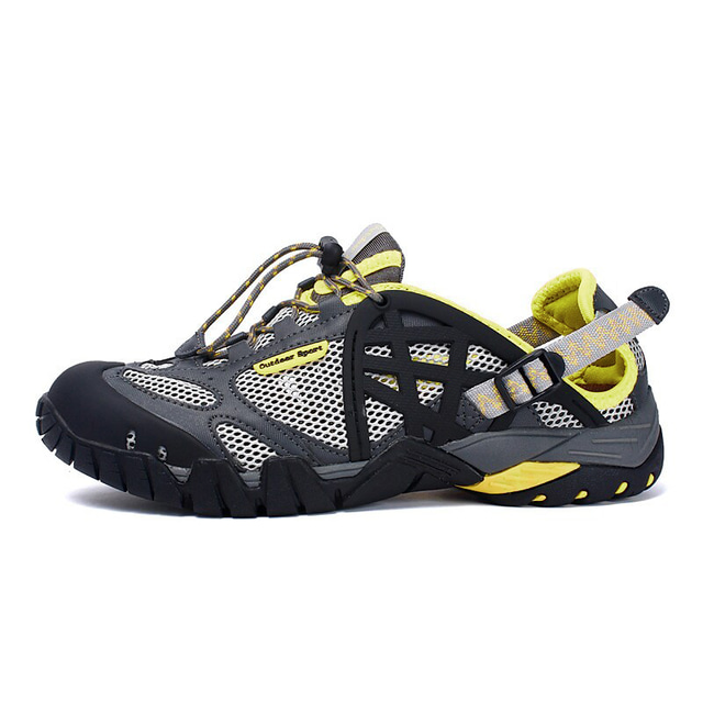  Bărbați Pentru femei Pantofi de drumeție Încălțăminte de Apă Pantofi Desculți Absorbție de șoc Respirabil Purtabil Ușor Pescuit Alpinism Alergat Plasă Vară Negru Gri