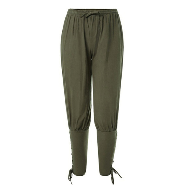  Homme Pantalon pantalon été Droite Poche Taille elastique Cordon de jambe Couleur unie Confort Respirable Cheville du quotidien Scène Mélange de Lin & Coton Rétro Vintage Décontractées Noir Vert