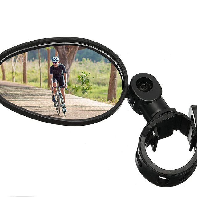  espejo retrovisor manillar bicicleta espejo retrovisor ajustable 360 ° rodante / giratorio universal ciclismo bicicleta motocicleta bicicleta plástico negro bicicleta de carretera bicicleta de