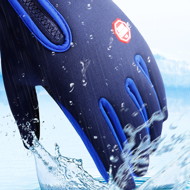  guantes de invierno unisex guantes impermeables de ciclismo de escalada guantes deportivos con pantalla táctil a prueba de viento gel de silicona antideslizante guantes cálidos térmicos suaves al aire libre de dedos completos corriendo esquí senderismo ca