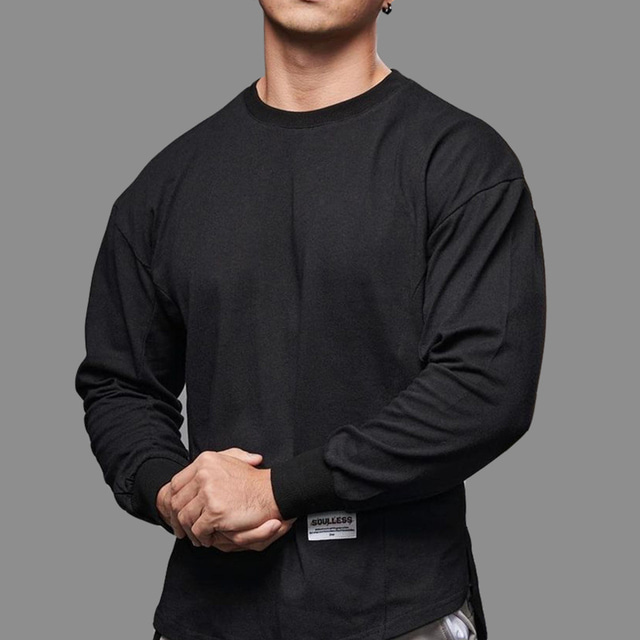  Men's Long Sleeve Running Shirt Tee Tshirt Top Athletic Athleisure Moisture Wicking Breathable Soft Fitness Gym Workout Walking Training Exercise Sportswear Solid Colored Normal Khaki White Black