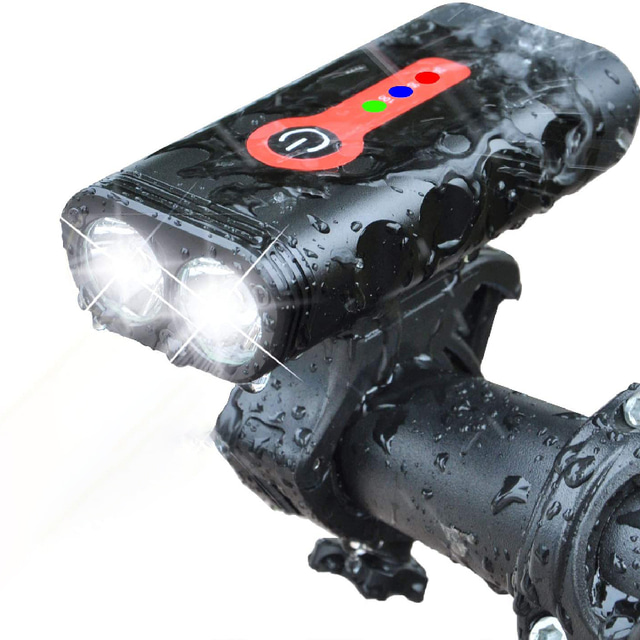  LED Bike Light Front Bike Light LED Bicycle Cycling Waterproof 360° Rotation Multiple Modes Super Bright Lithium Battery 2400 lm Rechargeable USB Natural White Cycling / Bike - WOSAWE / IP67
