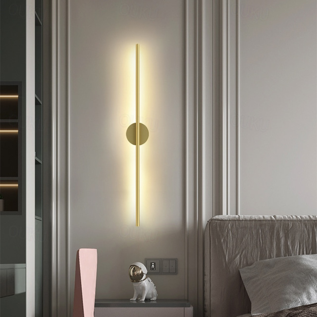  Aplique de interior cu led, 1 lumină, aplice de perete în stil nordic, simplu, modern, sufragerie, magazine / cafenele, acrilic, 110-120v 220-240v