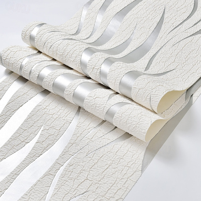  remsa tapet damast väggbeklädnad klistermärke film flockande non-woven lim krävs heminredning 1000x53cm/393,7x20,87tum